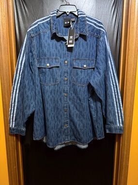 Adidas x Ivy Park Monogram Denim Shirt Rodeo jacket